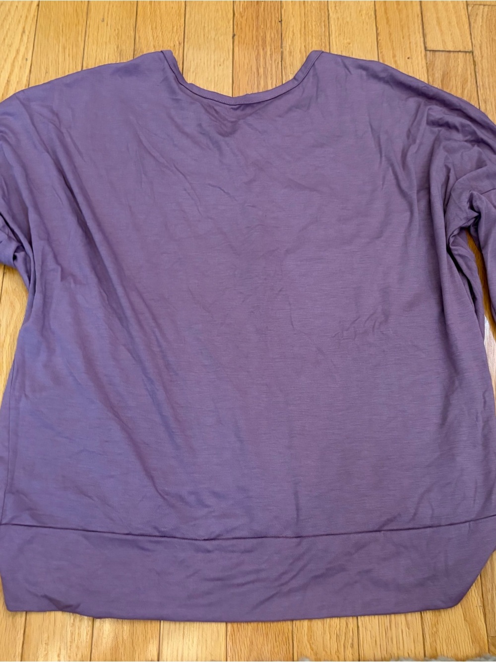 Apana Lavender Purple Long Sleeve Relaxed Crew Top